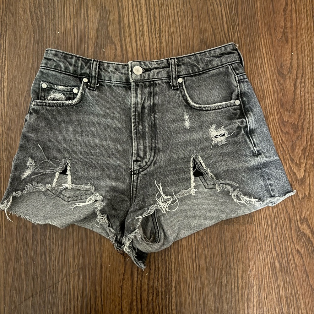 Zara Black Denim Jean Shorts